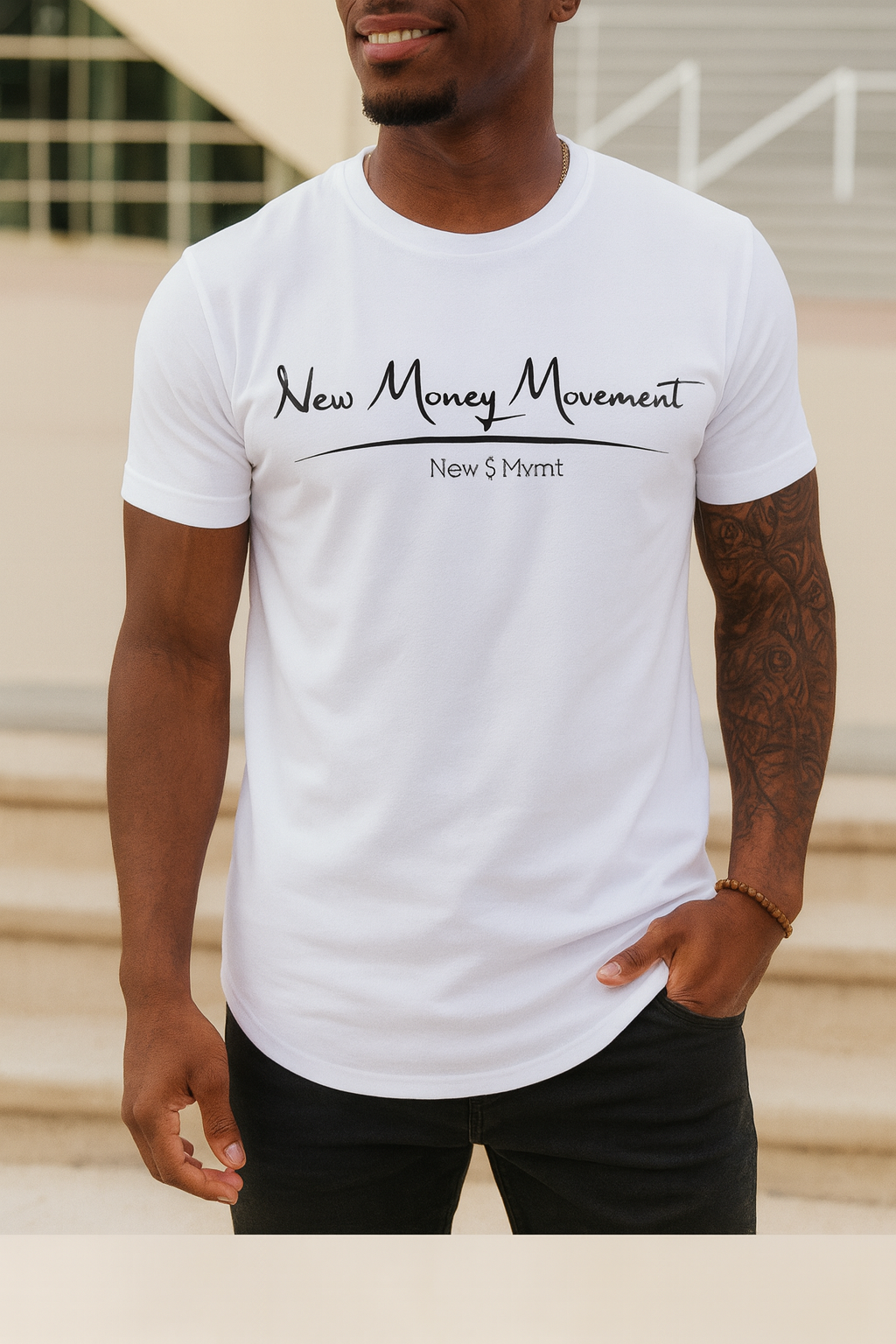 New $ Movement Short Sleeve Tee