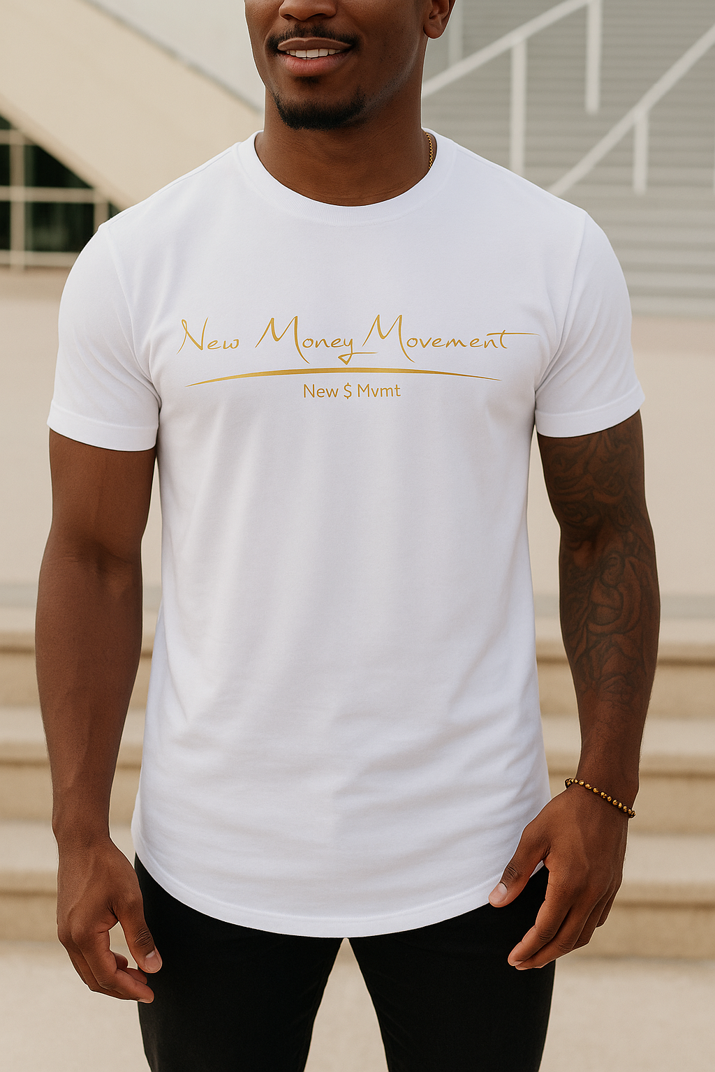 New $ Movement Short Sleeve Tee